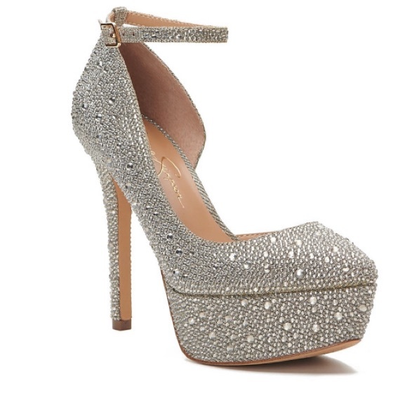 Jessica Simpson Gold Metallic Ormanda Platform High Heel Pumps Size 10 - Picture 1 of 12